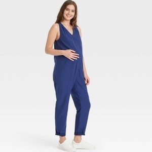 The Nines by HATCH Sleeveless Twill Jumpsuit XL